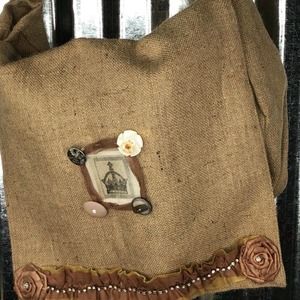 Jude Shoulder Messenger Bag Natural Ornamental Details